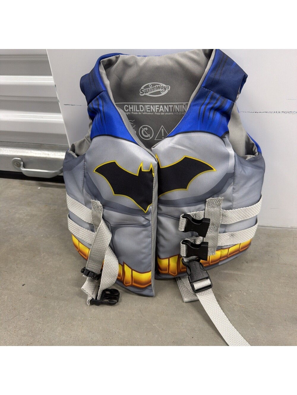 SwimWays DC Batman PFD Life Jacket with Adjustable Buckle kids *